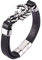 Aotiwe für Männer Armband, Beste Freundin Geschenke Scorpion Lederarmband mit Magnetschnalle Stahl Edelstahl 16.5cm