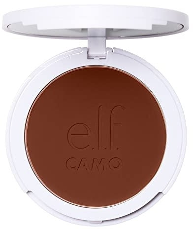 E.l.f. Camo Powder Foundation, Lightweight, Primer-Infused Buildable & Long-Lasting Medium-to-Full Coverage Foundation, Deep 560 C