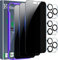 Ferilinso [3+3Pezzi] Pellicola Vetro Privacy Temperato Accessori AntiSpy Protettivo Cover Protezione Fotocamera per iPhone 14 Pro 6,1 pollici