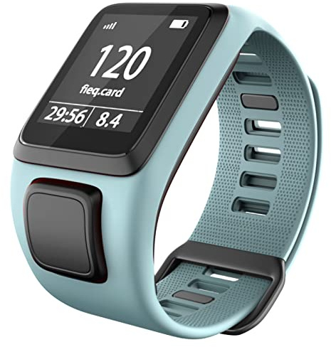 MODJUEGO Bracelet de rechange en silicone pour montre connectée TomTom Runner 3 Cardio + Music Watch (bleu sarcelle)