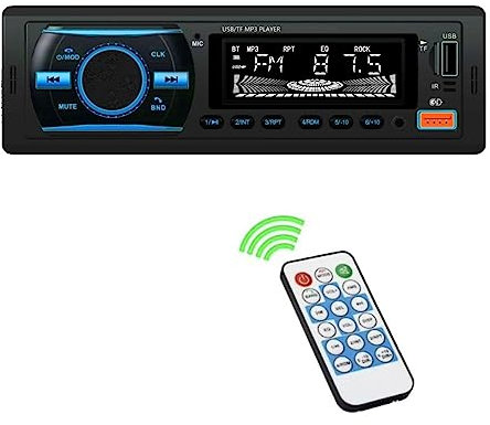 Autoradio Bluetooth Vivavoce, Radio 1 DIN, Display 7 Colori, Stereo 4x 50W, Lettore MP3, Telecomando, WMA FM, 2x Porte USB, Cavo ISO