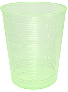 Medikamentenbecher 4800 Stück, Einmal-Medizinbecher 30ml graduiert - Grün
