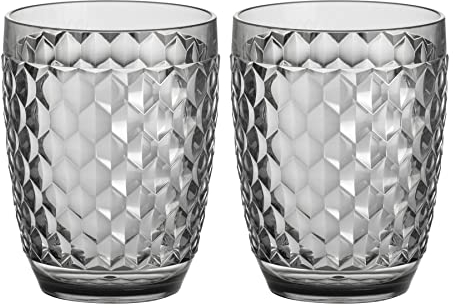 BRUNNER 0830230N.C25 Set Waterglass Coralux, elegante Bootsgläser, Camping und Outdoor, V 35 Cl, transparent, kratzfest