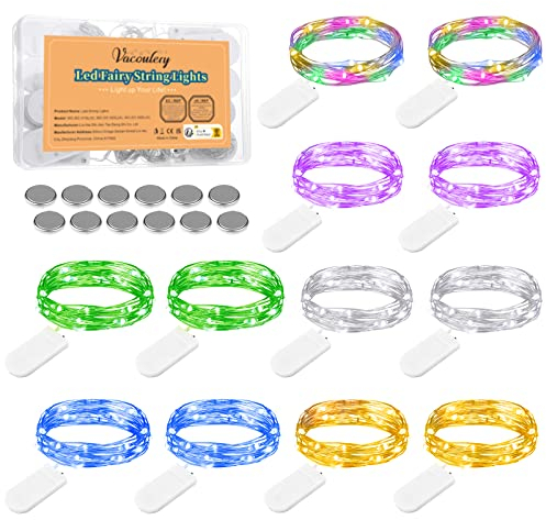 Lichterkette Batterie, Micro LED Lichterkette mit Batterie, 2M 20LEDs Wasserdicht Draht Lichterkette mit Batterie für Schlafzimmer Party Hochzeit