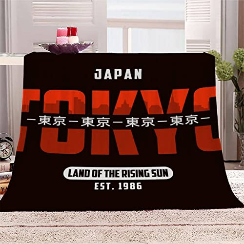 KAVITO Kuscheldecke 150×200 Anime Flanelldecke weiche leichte Kunst Decke 3D-Digitaldruck Schlafzimmer Sofa Wohnzimmer Reisen Manga Tokio Kuscheldecke Decke alle Jahreszeiten