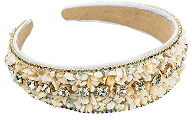 Kristall Strass Stirnbänder Sparkle Silber Diamant Stirnband Vintage Prinzessin Party Kopfschmuck für Geburtstag Hochzeit Braut Tiara Täglich tragen (Cstonebaise)