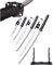 Weißer Drache Schwert Set - Katana Schwert Echt Metall Wakizashi, Tanto - Samurai Schwert aus Stahl - Samurai Schwerter als Anime Deko - Japanisches Sword mit Schwertständer HK1101