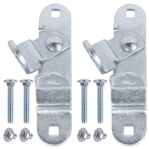 GDW Cargo Trailer Door Latch Hasp Keeper, 2-Pack with Screws & Nuts