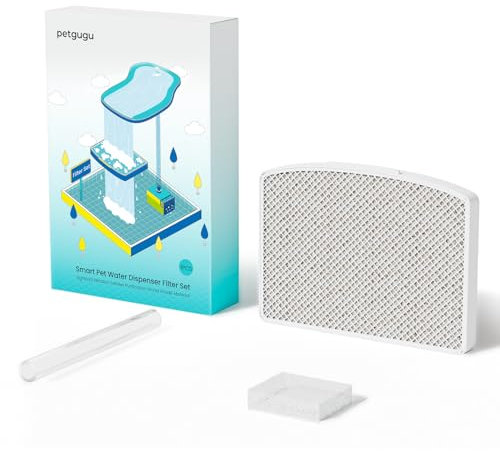 PETGUGU Fuente para Gatos - Filtro de Repuesto con Sistema de filtración de 8 etapas, Filtro de carbón Activado Compatible con los Modelos PF1 y PF1L, para Agua Limpia y Mascotas saludables