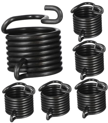DOITOOL Scalpello Ad Aria 6 Pezzi Scalpelli Pneumatici Strumenti Di Smorzamento Molla Raccordi Escavatore Martelli Forniture Di Ricambio Scalpello Sostituibile Molle Di Tenuta Accessori Neri