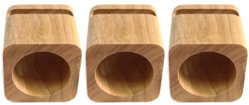 UKCOCO Handy Halter Lautsprecher:3 Stück Holz Lautsprecher Halter Bambus Handyhalter Physikalische Sound Verstärkung Tragbare Handy Dock für Smartphone