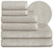 BEAUTEX Handtuch-Set Premium Frottier Sets Made in Europe, 100% Baumwolle 550g/m², Oeko-TEX Zertifiziert (Set: 2 Gäste-, 2 Hand-, 2 Badetücher in Sandgrau)