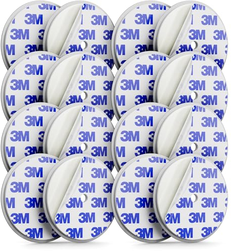 deleyCON 8 Stück Magnetbefestigung für Rauchmelder Magnethalter Feuermelder Selbstklebende Magnethalterung Klebefläche und Bohrloch 65 mm Durchmesser