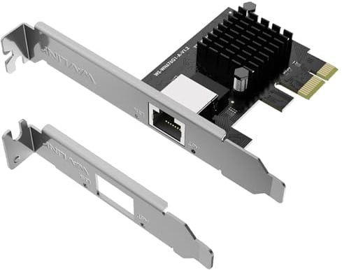 WAVLINK Tarjeta de red 5G Base-T PCIe, adaptador PCI Express Ethernet de 5000/2500/1000Mbps con RTL8126, NIC 5G para Windows 11/10/8/8.1/7 y Linux con soporte de perfil bajo