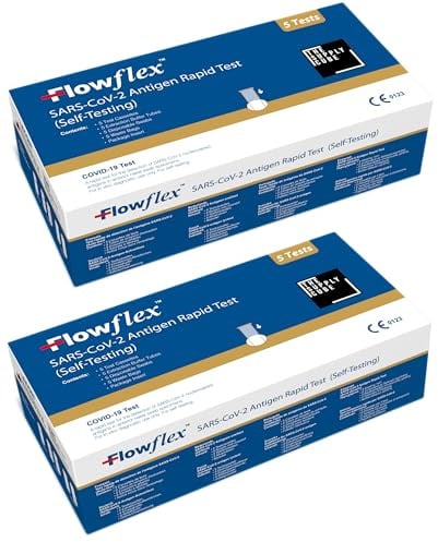 10 Pack Flowflex COVID-19 Rapid Test Kit - Easy to Use Self Testing Antigen Covid Test Kit - One Step Test for Sars-CoV-2 - Quick at Home Testing - Covid Lateral Flow (Not for Travel)