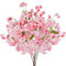 Hollyone Lot de 5 Branches de Cerisier artificielles de 69 cm de Haut, Fleurs artificielles pour décoration, Fleurs de Cerisier Roses en Soie pour décoration d'intérieur, Mariage, Arrangements