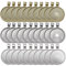 HSKRKOW 30 Stück Cabochon Rohlinge Set Glas Cabochon Lünette Anhänger Tabletts Für Schmuckherstellung Kuppel Cabochon Crystal Rund, Diy Schmuck 25Mm(Silber/Bronze/Schwarz)