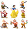 Snow White and The Seven Mini Figures Princess Cake Decoration Figurine Happy Birthday Party Supplies Cake Decorations Cupcake Figurines for Girl Women Birthday Baby Shower Party 8Pcs ﻿