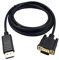 ciciglow Adaptador de Cable a VGA de 1,8 M, Convertidor Macho DisplayPort a VGA con Conectores Chapados en Oro, Soporte de Resolución de Vídeo 1080P para Monitor de Computadora (Black)