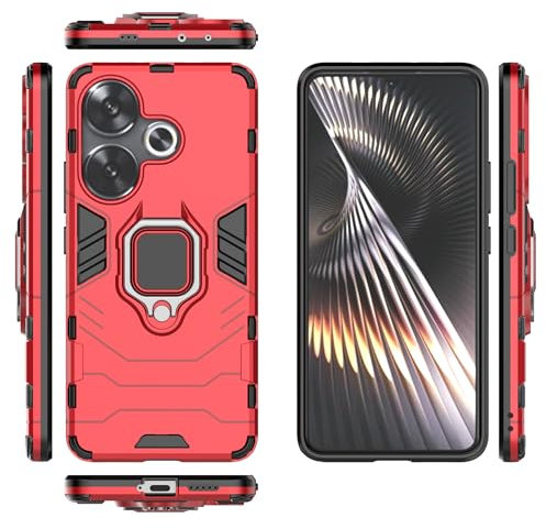 OQQPXIUY Custodia Posteriore per Smartphone Compatible with Xiaomi Redmi Turbo 3 Phone Case, Slim Case Stand Kickstand PC & TPU Cover with Holder Pacchetti di Cover(K?RM?z?)