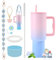 40 oz Tumbler with Handle and Straw & 6PCS Cup Accessories-BPA-Free Travel Mug Water Bottle-Easy to Carry-Travel Coffee Mug - Dishwasher Safe-Holiday Gifts for Women Men (Bubble)
