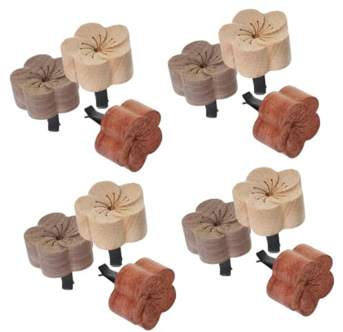 ULTECHNOVO 12stücke Auto Luftventil Clips Aus Holz Aromaklipps Für Auto-innenraum Universelle Tragbare Duftlösung Für Entspannende Fahrten Passend Für Lüftungsöffnungen