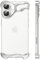 UZEUZA Frameless Hülle Metall für iPhone 16, Handyhülle Rahmenlose Minimalistischen Design, Schutzhülle Kameraschutz,Aluminium Schale Dünn Slim Aesthetic Bumper Stoßfeste Case,Titan Silber