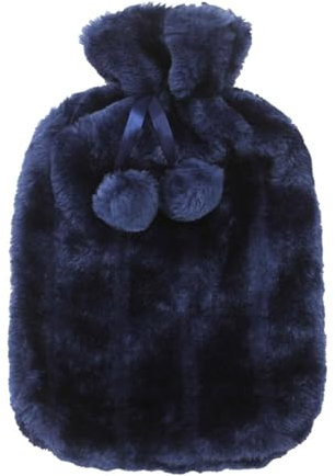 Copertura Morbida In Peluche Per Borsa d-ell'acqua Calda Da 2 Litri - Accogliente Copertura In Pelliccia Sintetica Di Lusso | Regali Per Uomini, Donne E Bambini (Bottiglia acqua Calda Non Inclusa)
