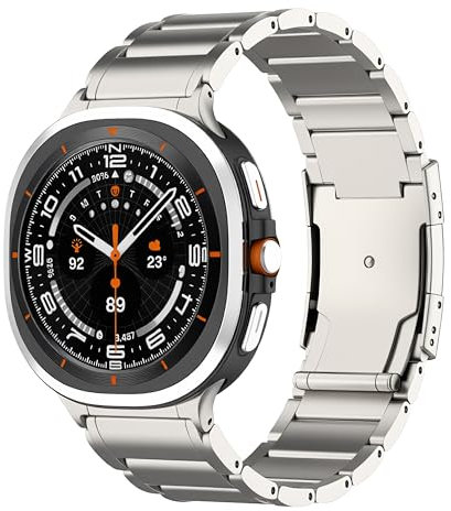 Titanarmband für Samsung Galaxy Watch Ultra 47 mm, leichtes, langlebiges, verstellbares Metall-Ersatzarmband für Damen und Herren (Titan, Galaxy Watch Ultra 47mm)