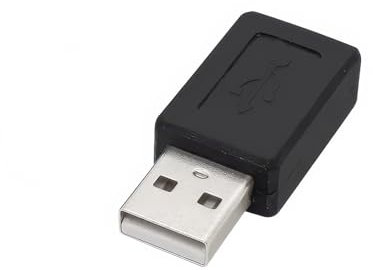 CABLEPELADO - Adattatore Mini USB Femmina a USB Maschio, Convertitore USB Femmina a Maschio, Connettore Inverso USB, Estensore USB Maschio a Femmina, Alluminio, USB 3.1, Nero