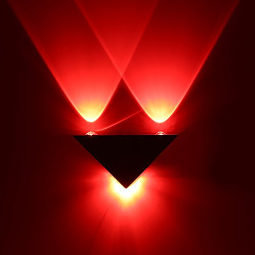 LED Aluminium Dreieck Wandlampe Moderne Heimleuchte Innenlampen Im Freien Im Freien für Bar Café Café (Rotlicht)