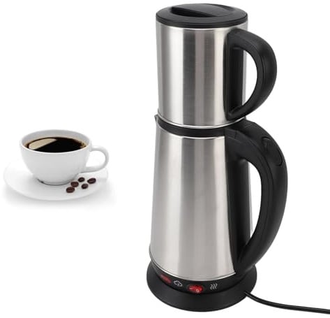 Juego de Teteras Turcas Eléctricas de Tetera Eléctrica Hervidor de té de Acero Inoxidable Tea Hervidor de té Café de Tetera Hervidor de Agua Coffeepot Water Pot de té TEATO TEATERA (Enchufe de la UE