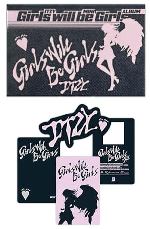 ITZY - [Girls Will Be Girls] (PLATFORM ALBUM_POCAALBUM B Ver.) Out Box + QR Card + Logo Magnet + Photocard Set + 2 Pin Badges + 4 Extra Photocards