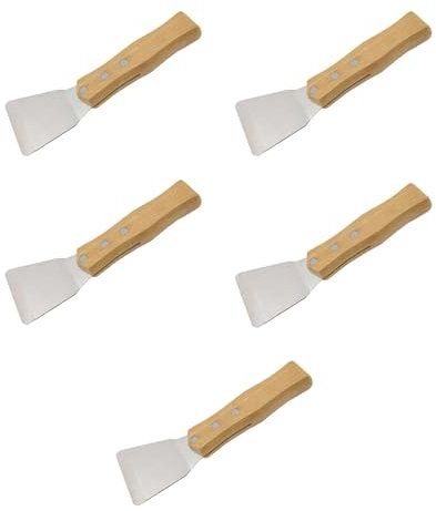 KEALLANS 5 Pz Installazione un Soffitto Spatola con Manico nel Legno Film Estensibile per Soffitto Pala Accessori per Saldatura Arpione, Grande