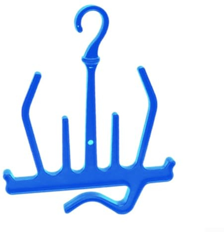 Jotekonoby Diving Hanger, Fast Drying Drain Hangers, Multifunctional Clothes Diving Hanger For Wetsuit Drysuit Boots Snorkel Fins Swimming Gloves(Blue)