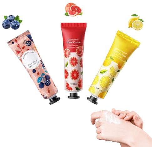 Mini Handcreme Set,Mini Handcremes,Fragrance Hand Creme Set,Handcreme Tube,3 Stück Feuchtigkeitsspendende,Hand Lition Für Trockene