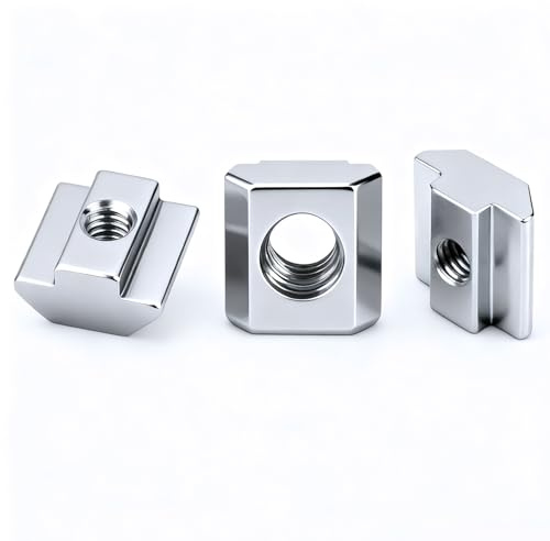 msymsyu 30 Stück Nutensteine, M8 T Nutenstein Set, Kohlenstoffstahl Silber | M8 Schiebemuttern für 30-Serie Extrusionsschlitz, Führungsschiene in Automobilindustrie und Industriellen