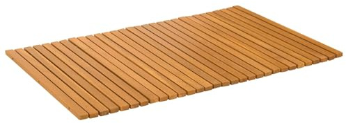 vidaXL Badematte Braun 80 x 50 cm Massivholz Akazie, Akazien-Badematte, rutschfest, rechteckig, minimalistischer Stil, Holzdecke, für drinnen und draußen
