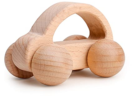 let's make Bio-Holz Auto Waldorf Montessori Inspiriert Spielzeug für Babys, Kleinkinder, Vorschulkinder Handgefertigte Dekor Geschenk Buchenholz