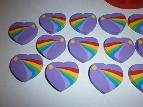 Schnooridoo 20 Radiergummi Herz Regenbogen Schule Eraser Mitgebsel Kindergeburtstag Posten
