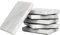 Untersetzer-Set aus 6 weißen handgefertigten Marmor 8.9 cm Bar-Getränke-Tassen Pads, Kaffeetassen, quadratische Untersetzer Set für Küche – ideale Topfmatte, Untersetzer, Teller – kein Holz