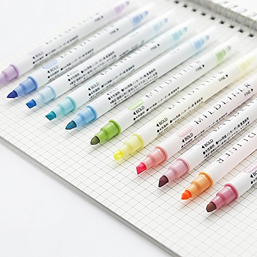 Hete-supply Doppelkopf-Highlighter-Textmarker, 12 Farben, Dualspitzen, Bibelmarker, Lernset, bunte Textmarker, Set für Büro, Klassenzimmer, Bibelstudie