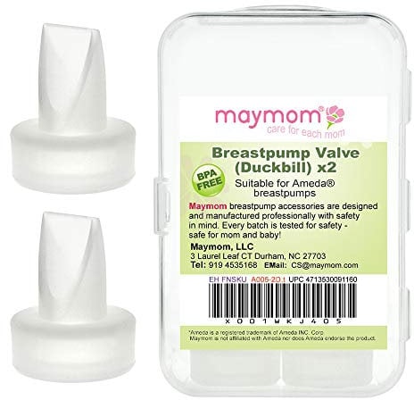 Maymom Pump Valve Compatible with Ameda MYA Joy, Purely Yours Pumps; 2 Count Duckbills to Replace Ameda Pump Valves; Retail Packaging Factory Sealed