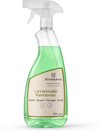 Limescale Remover Spray, Apple Vinegar Acid, Multi Surface Cleaner, 750ml | Removes limescale, mould, soap residue and hard water stains in kitchens and bathrooms. Plant based and biodegradable.