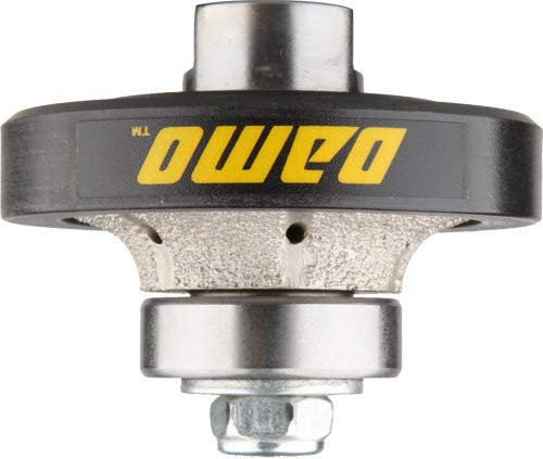 DAMO 3/8 inch Demi Bullnose Half Bullnose Roundover Medium Diamond Hand Profiler Router Bit Profile Wheel with 5/8-11 Thread for Granite Concrete Marble Countertop Edge