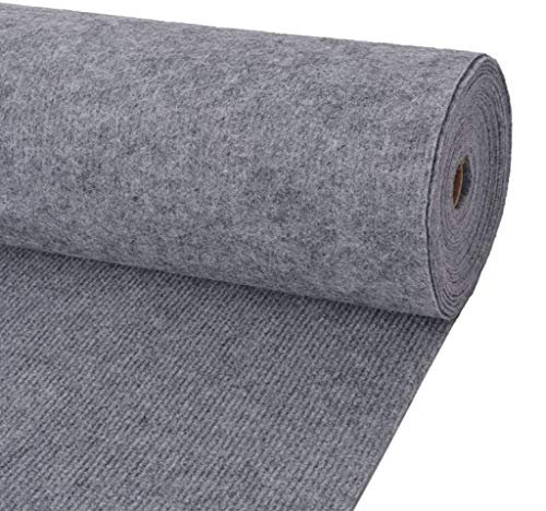 vidaXL Exhibition Carpet Rib - Versatile Fabric Floor Covering for Events - 1.2x10m - Heavyweight, Durable and Reusable - Easy to Customise and Clean - Grey