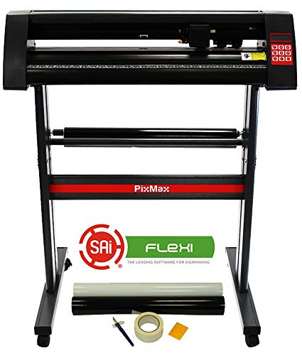 PixMax 720mm Vinyl Schneideplotter Folienplotter Schneideplotter Plotter inklusive 3 x Roland-Messer Weeding Pack und Flexi Starter Software