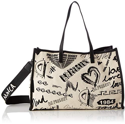 Desigual Womens Fabric Shopping Bag, White