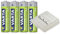 4X für AA Akku Mignon NiMH 2600mAh Ready to use Bulk + 1x OSS Batteriebox/Akkubox zu Aufbewahrung von 4 STK. Mignon (AA) oder Micro (AAA) Batterien und Akkus