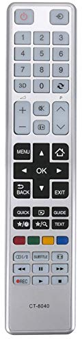 VINABTY CT-8040 Ersatz Fernbedienung Passend für Toshiba LED Backlight LCD Satellite TV 40L5435DG 48L5435DG 40L5441DG 48L5441DG 40L5443DG 48L5443DG 55L5445DG 48L5445DG 40T5435DG 48T5435DG 40T5445DG